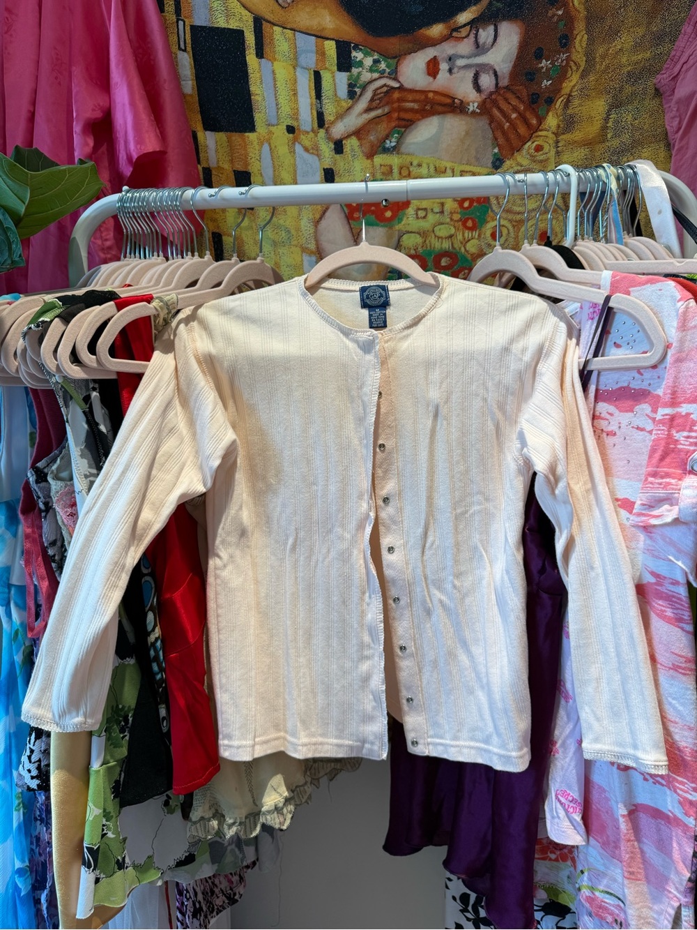 Vintage 1980s GAP Baby Pink Cardigan/Top
